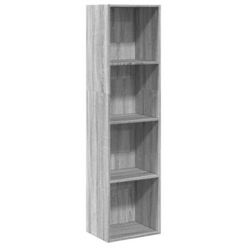  Bookcase Grey Sonoma 40x30x152 cm Engineered Wood