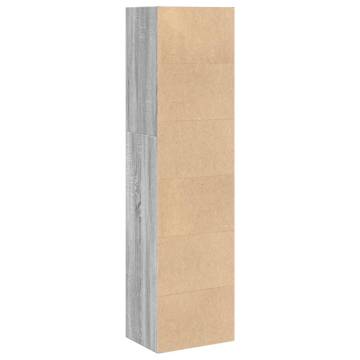  Bookcase Grey Sonoma 40x30x152 cm Engineered Wood