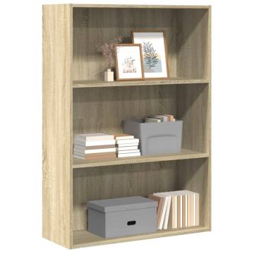  Bookcase Sonoma Oak 80x30x114 cm Engineered Wood