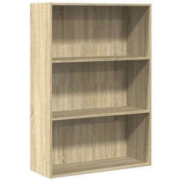  Bookcase Sonoma Oak 80x30x114 cm Engineered Wood