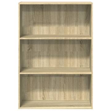  Bookcase Sonoma Oak 80x30x114 cm Engineered Wood