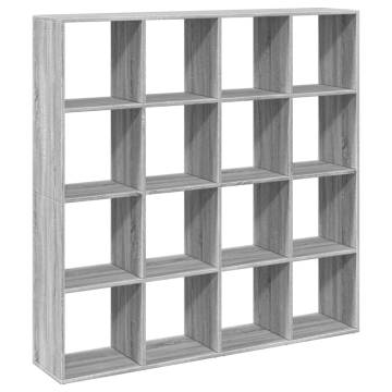  Book Cabinet Grey Sonoma 137.5x29x137.5 cm Engineered Wood