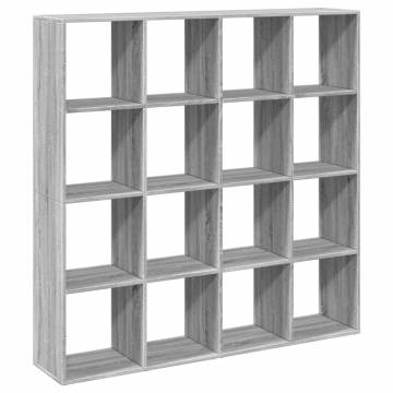  Book Cabinet Grey Sonoma 137.5x29x137.5 cm Engineered Wood