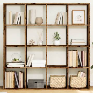  Book Cabinet Old Wood 137.5x29x137.5 cm Engineered Wood