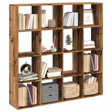  Book Cabinet Old Wood 137.5x29x137.5 cm Engineered Wood