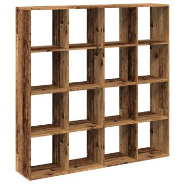  Book Cabinet Old Wood 137.5x29x137.5 cm Engineered Wood