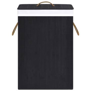 Bamboo Laundry Basket Black