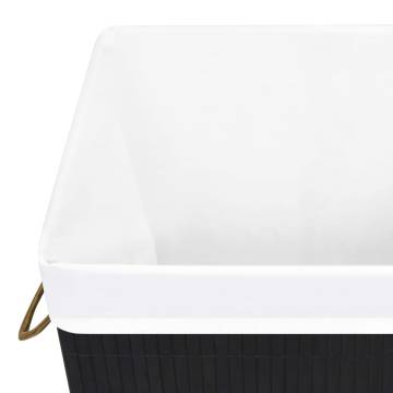 Bamboo Laundry Basket Black