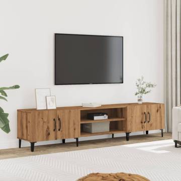  TV Cabinet Artisian Oak 180x31.5x40 cm Engineered Wood