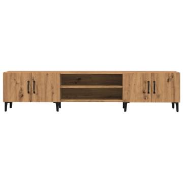  TV Cabinet Artisian Oak 180x31.5x40 cm Engineered Wood