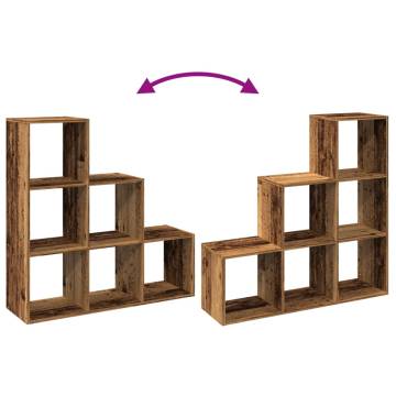  Room Divider Bookcase 3-Tier Old Wood 99x29x99 cm Engineered Wood