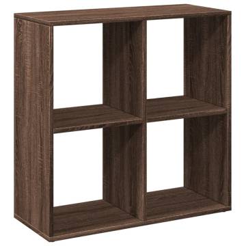  Room Divider Bookcase Brown Oak 69.5x29x69.5 cm Engineered Wood