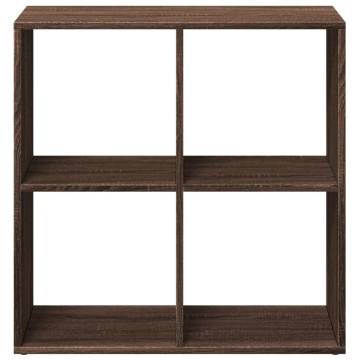  Room Divider Bookcase Brown Oak 69.5x29x69.5 cm Engineered Wood