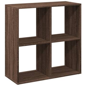  Room Divider Bookcase Brown Oak 69.5x29x69.5 cm Engineered Wood