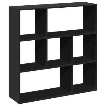  Room Divider Bookcase Black 102x29x103.5 cm Engineered Wood