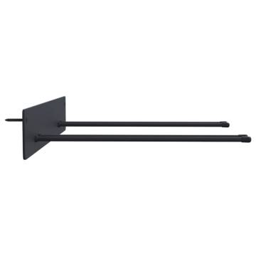  Garden Tool Storage Racks Wall Mounted 2 pcs Black Steel