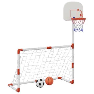  Childrens Football and Basketball Set with Balls 98x50x70 cm