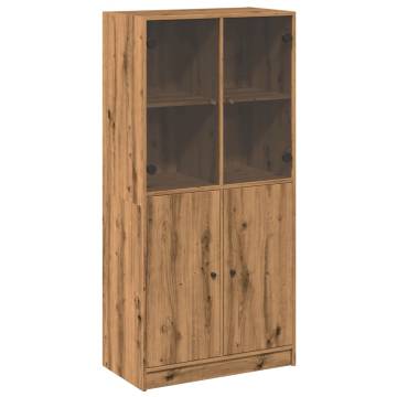  Highboard with Doors Artisian Oak 68x37x142 cm Engineered Wood