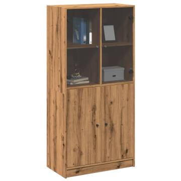  Highboard with Doors Artisian Oak 68x37x142 cm Engineered Wood