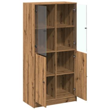  Highboard with Doors Artisian Oak 68x37x142 cm Engineered Wood