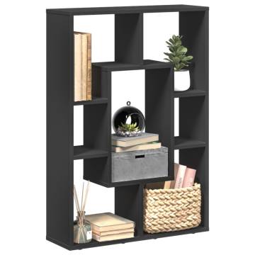  Bookcase Black 63x20x90 cm Engineered Wood