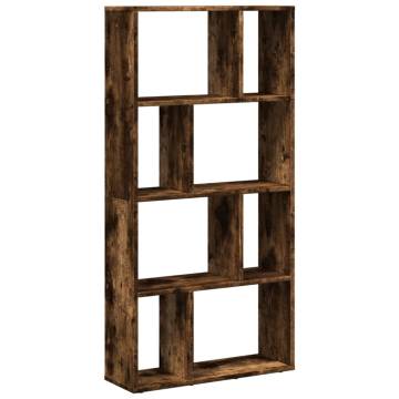  Bookcase Smoked Oak 60x20x120 cm Engineered Wood