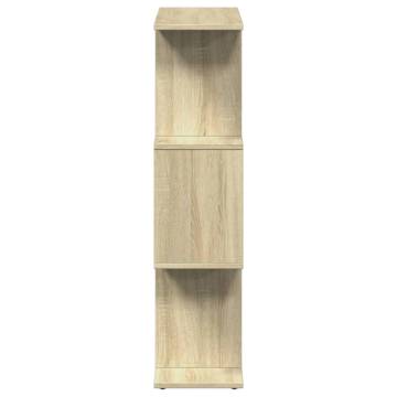  Room Divider Bookcase 3-Tier Sonoma Oak 70x24x97 cm Engineered Wood