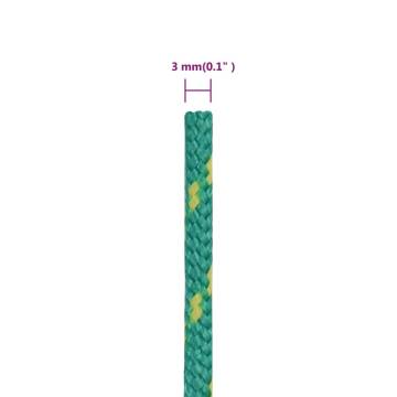  Boat Rope Green 3 mm 100 m Polypropylene