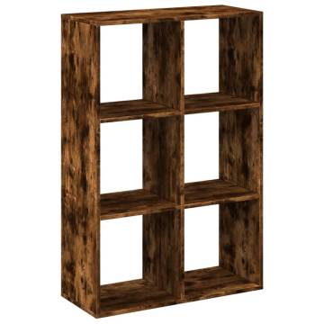  Room Divider Bookcase Smoked Oak 69.5x29x103.5 cm Engineered Wood