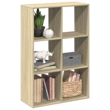  Room Divider Bookcase Sonoma Oak 69.5x29x103.5 cm Engineered Wood