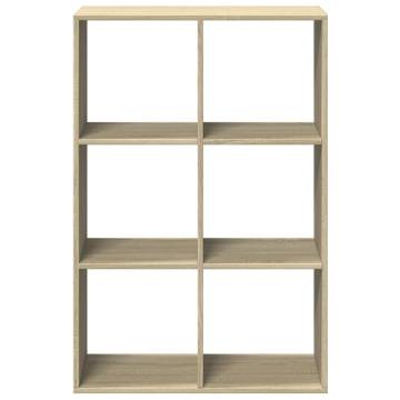  Room Divider Bookcase Sonoma Oak 69.5x29x103.5 cm Engineered Wood