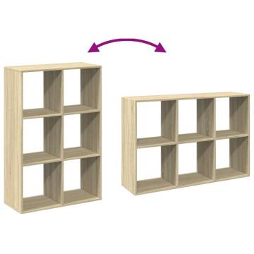  Room Divider Bookcase Sonoma Oak 69.5x29x103.5 cm Engineered Wood