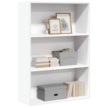  Bookcase White 80x30x114 cm Engineered Wood