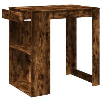  Bar Table Smoked Oak102x70x103.5 cm Engineered Wood