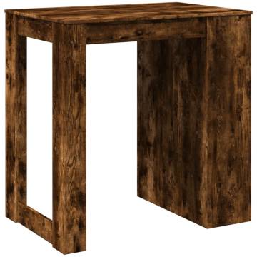  Bar Table Smoked Oak102x70x103.5 cm Engineered Wood