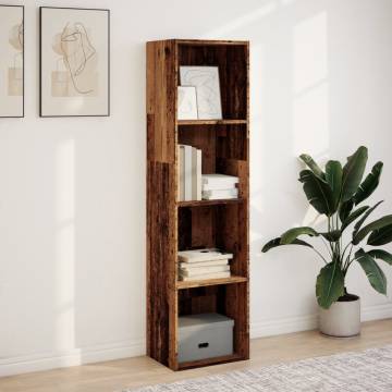  Bookcase Old Wood 40x30x152 cm Engineered Wood