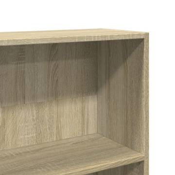  Bookcase Sonoma Oak 80x24x176 cm Engineered Wood