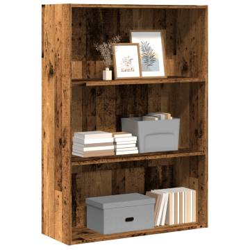  Bookcase Old Wood 80x30x114 cm Engineered Wood