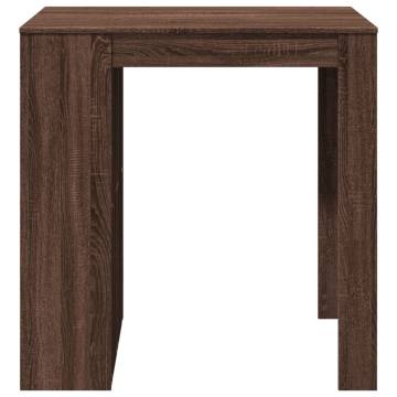  Bar Table Brown Oak 102x70x103.5 cm Engineered Wood