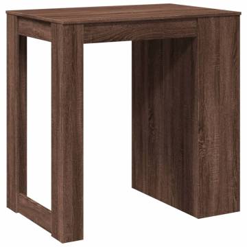  Bar Table Brown Oak 102x70x103.5 cm Engineered Wood