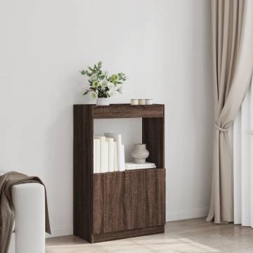  Highboard Brown Oak 63x33x100 cm Engineered Wood