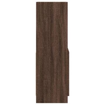  Highboard Brown Oak 63x33x100 cm Engineered Wood