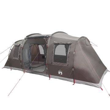  Camping Tent Tunnel 4-Person Brown Waterproof