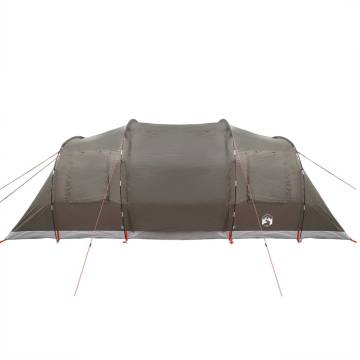  Camping Tent Tunnel 4-Person Brown Waterproof