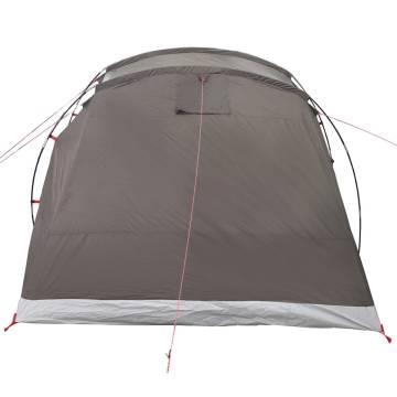  Camping Tent Tunnel 4-Person Brown Waterproof