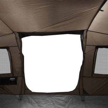  Camping Tent Tunnel 4-Person Brown Waterproof