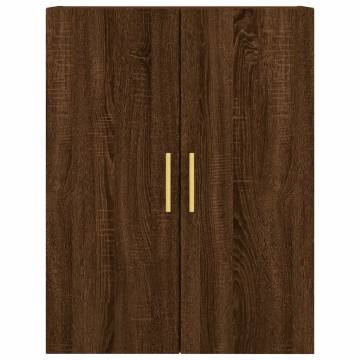 Wall Mounted Cabinets 2 pcs Brown Oak 69.5x34x90 cm