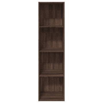  Bookcase Brown Oak 40x30x152 cm Engineered Wood