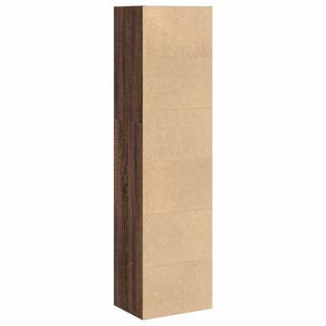  Bookcase Brown Oak 40x30x152 cm Engineered Wood