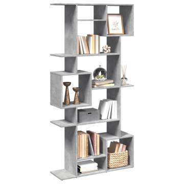  Book Cabinet Concrete Grey 92x29x188 cm Engineered Wood